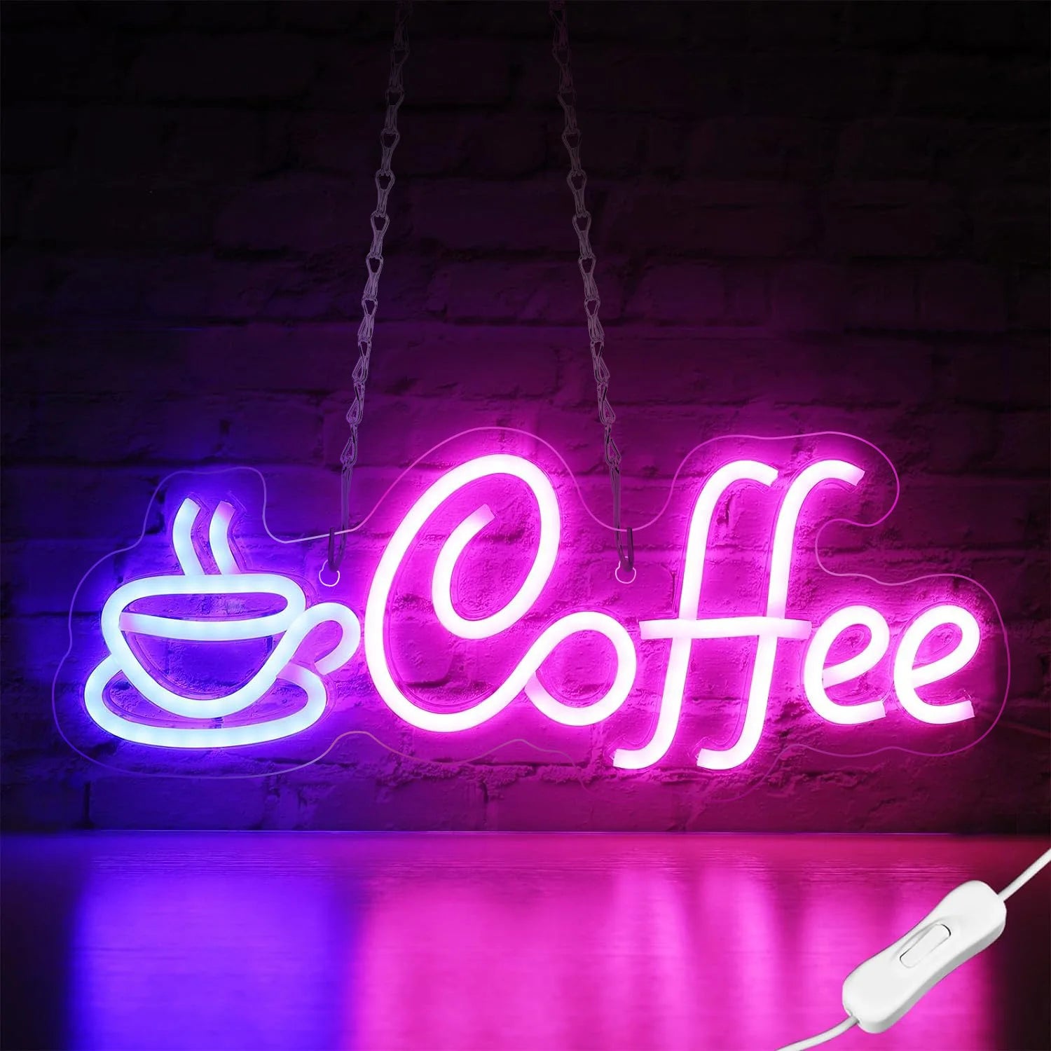 Coffee Neon Sign Light USB/Battery Led