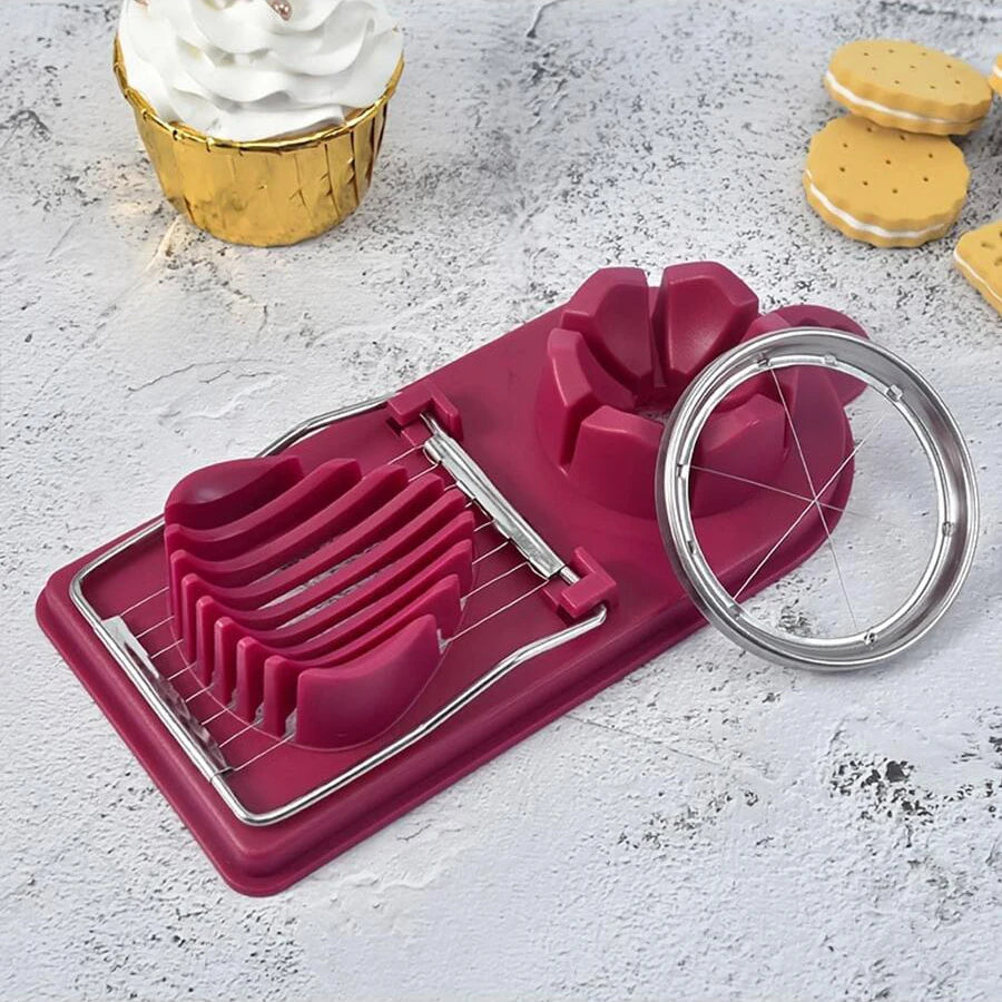 Multifunctional PP Base egg cutter steel wire