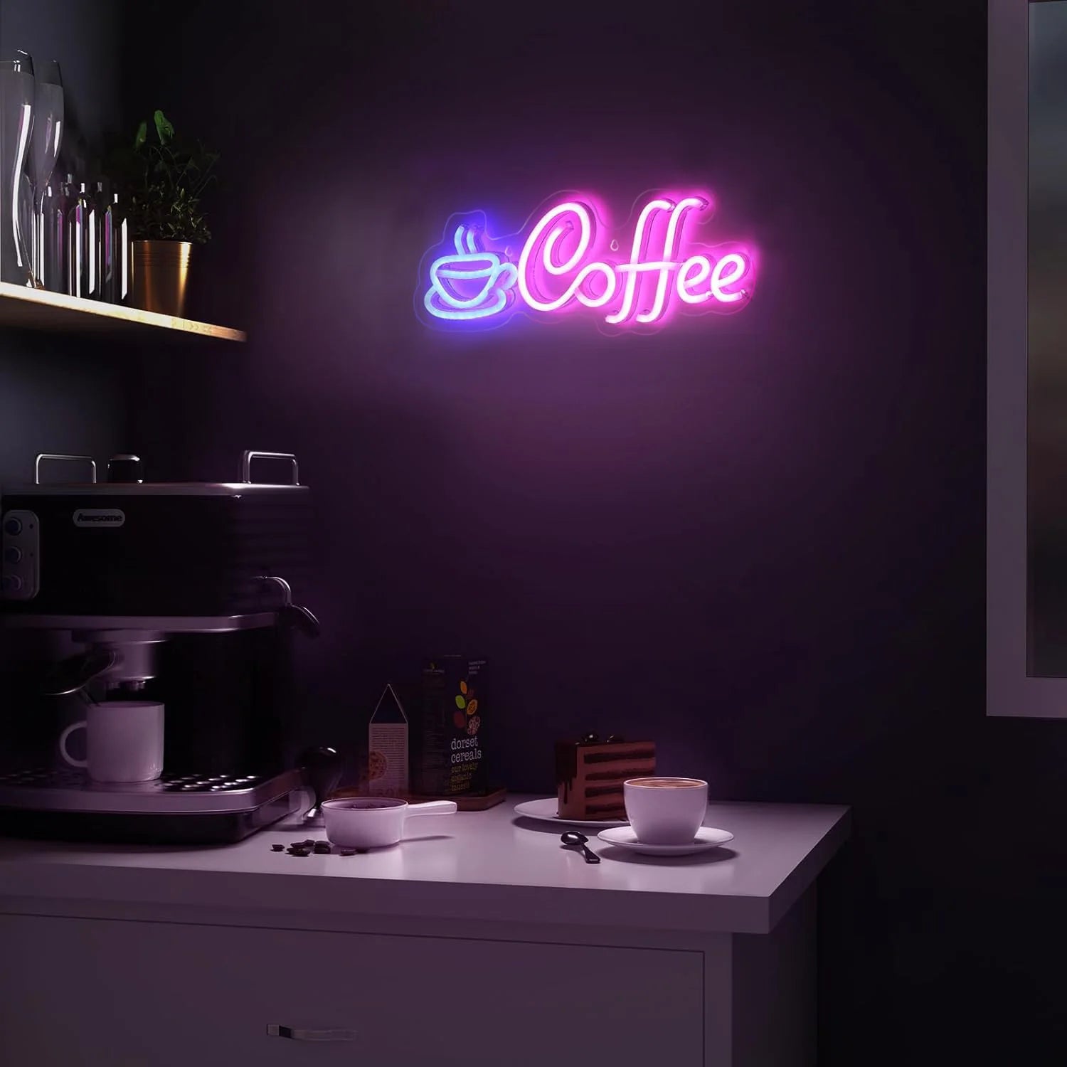 Coffee Neon Sign Light USB/Battery Led